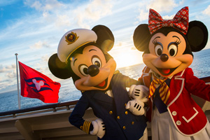 Mickey and Minne on cruise ship
