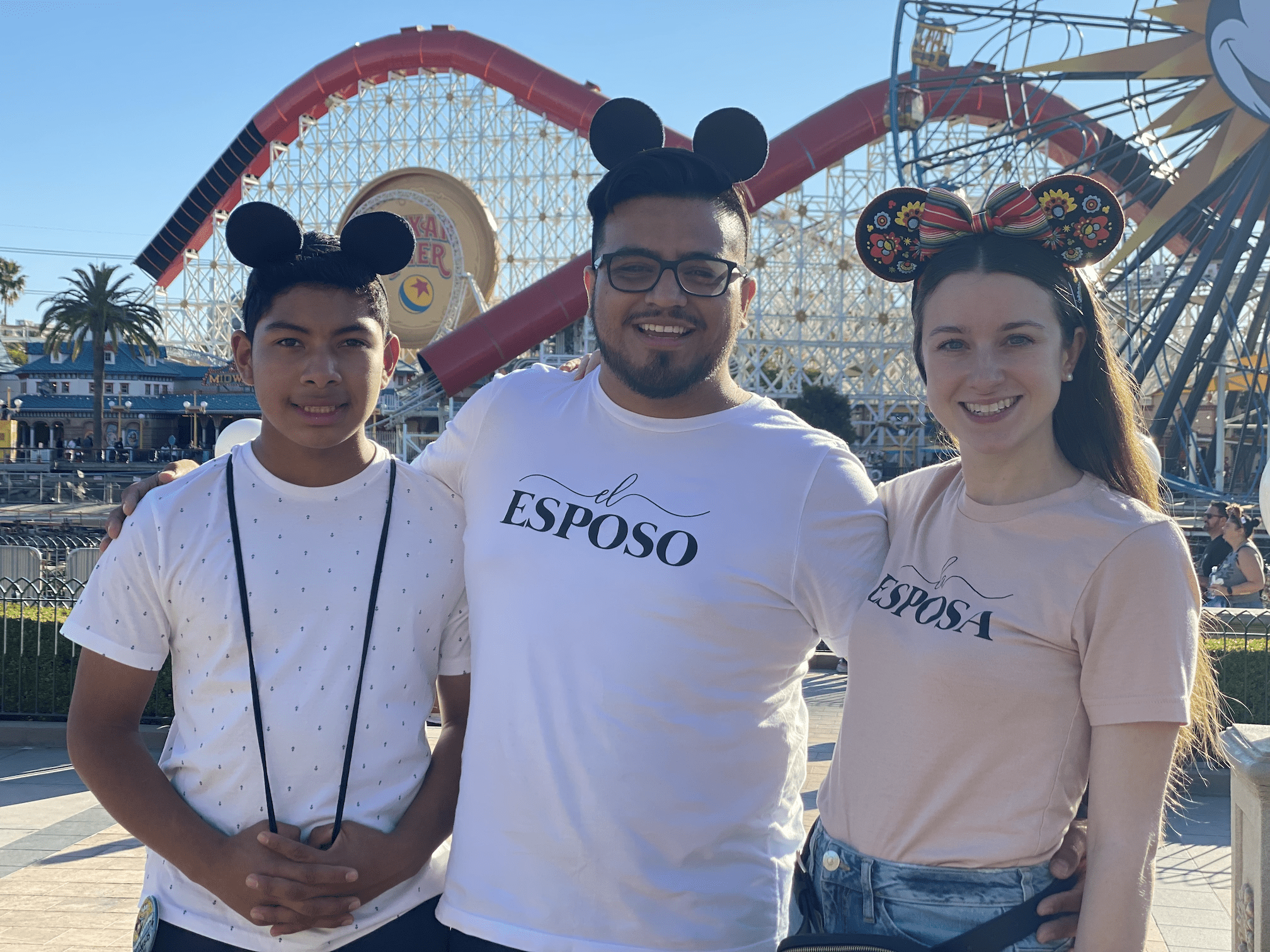 Joanna Espinosa and family at Disneyland