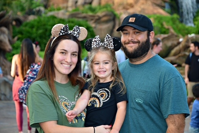 Sunni Cadiere and family at WDW