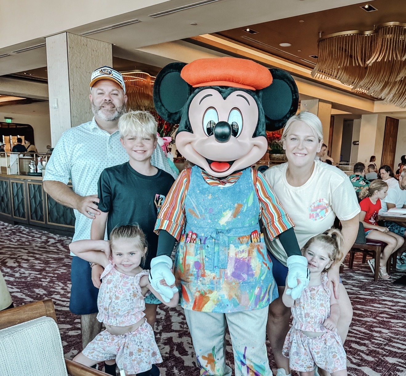 Julie Smith and Family with Mickey Mouse