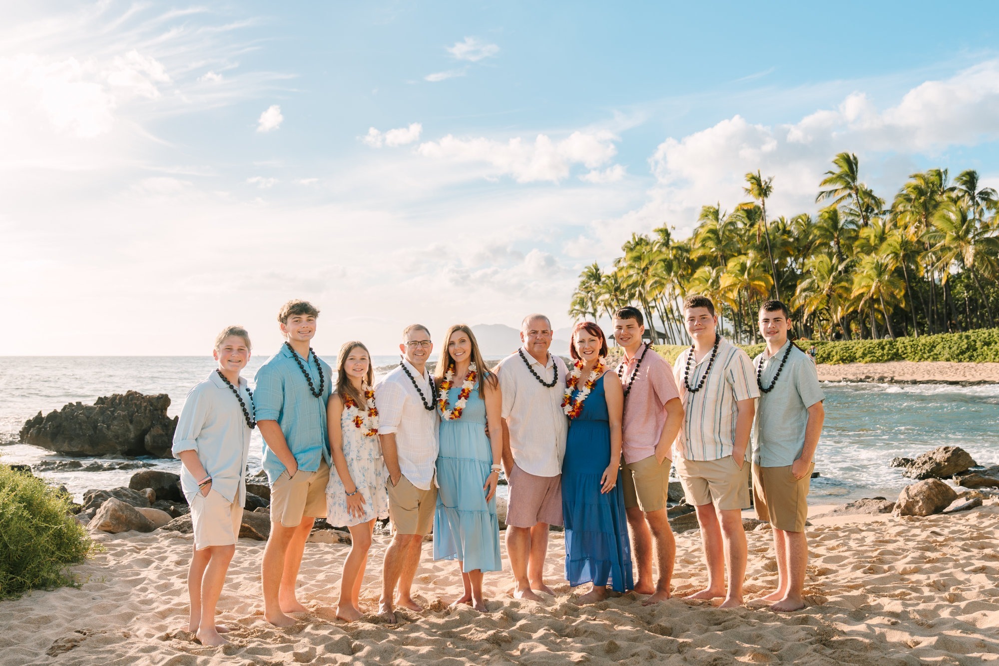 Sunny & Holly and family on the beach