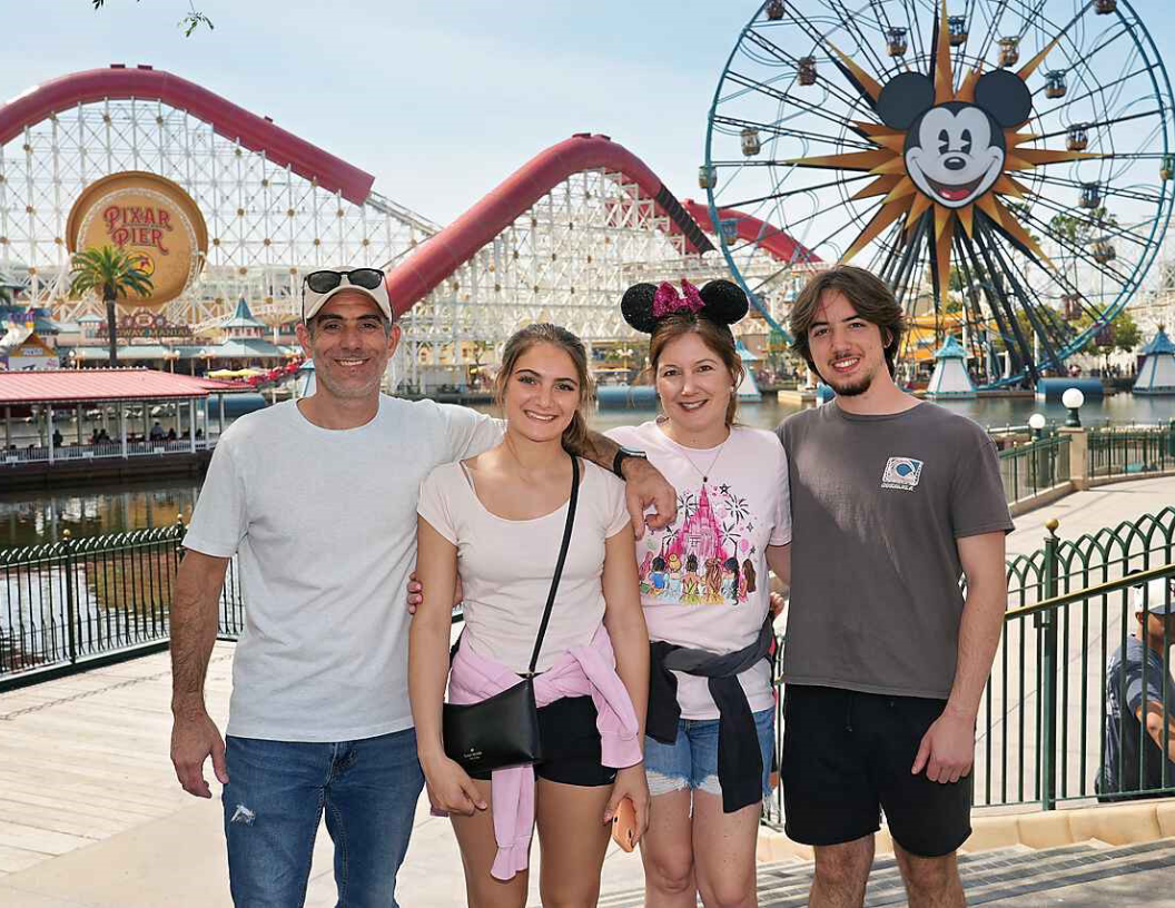 Melanie Leger and family at Disneyland