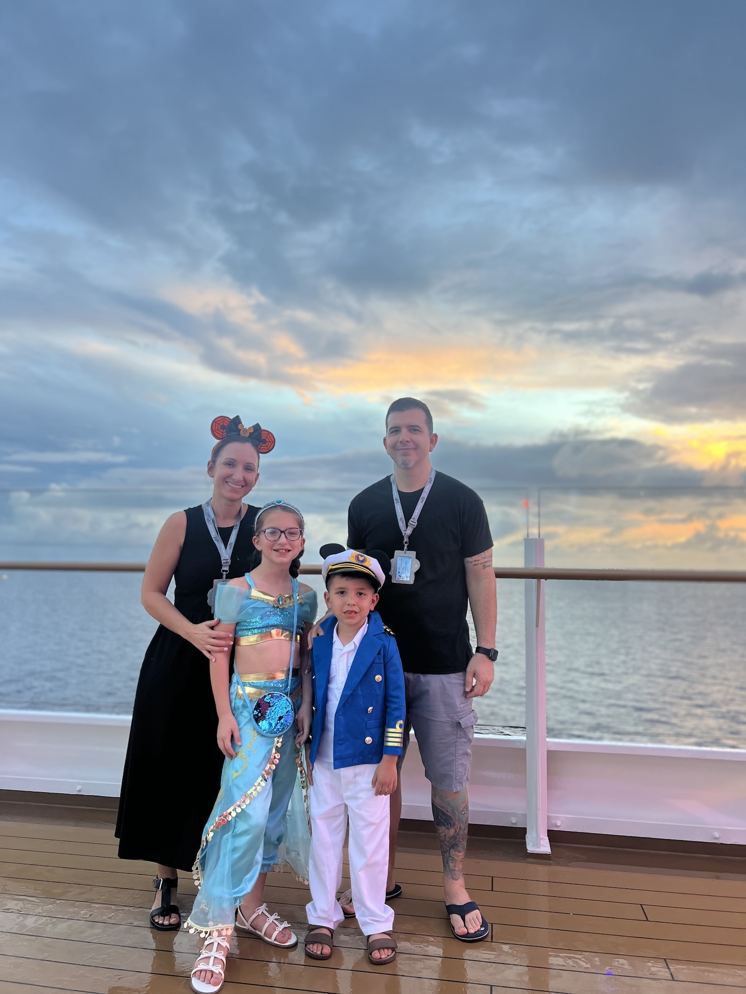 Brittany Rushing and family on a cruise ship